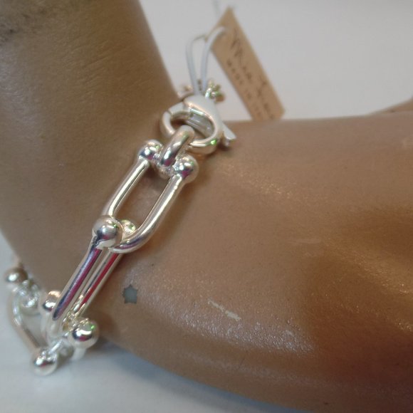 Mia Fiore Jewelry - Mia Fiore Made in Italy Daydema Bronze Italy Silver Thick Unusual Chain 8" 31 G